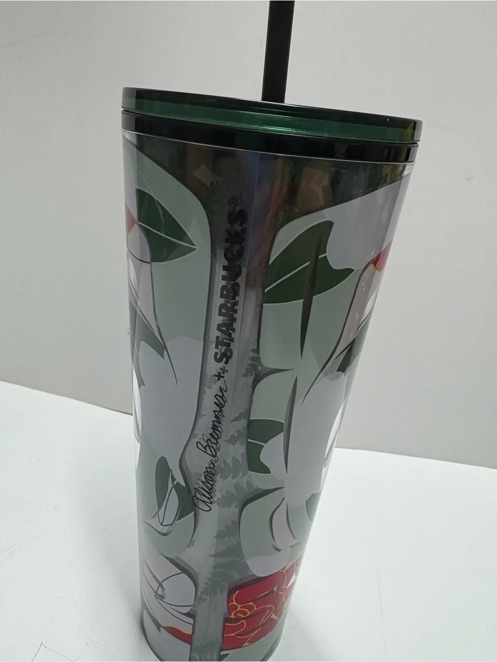 Starbucks Alison Bremner Cold Tumbler Cup with Straw 24oz